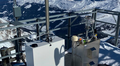 Winterliche Installation weiterer Messgeräte