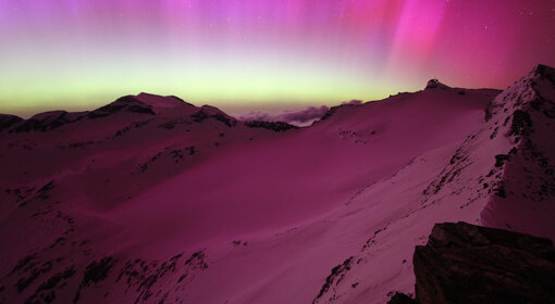 Polarlichter Aurora Borealis über Europa am 10. Mai 2024